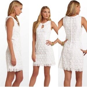 Lilly Pulitzer Resort White Organza Nicci Dress Size 4